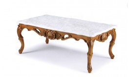 PT21000 Mesa de centro clásica con tapa en marmol Italiano