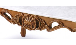 PT21000 Mesa de centro clásica con tapa en marmol Italiano