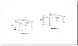 PT21000 Mesa de centro clásica con tapa en marmol Italiano