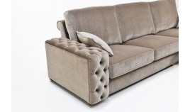 PT25000 Sofá chaiselongue clásico con capitoné disponible en 4, 3 y 2 Plazas