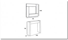 Conjunto recibidor clásico con consola y espejo Ref H10006