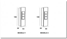 Vitrina Clásica con leds disponible en 2 tamaños Ref H10013