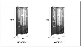 Vitrina Clásica con leds disponible en 2 tamaños Ref H10027