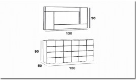 Conjunto aparador clásico con espejo Ref MCH10029