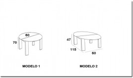 Mesa de Centro ovalada Clásica Ref H10031