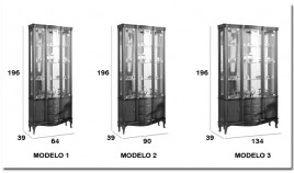 Vitrina Clásica con leds disponible en 3 tamaños Ref H10038