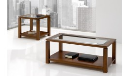 Mesa de Centro elegante con opción tapa madera o cristal Ref H10082