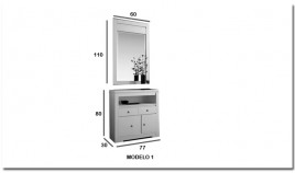 Conjunto taquillón y espejo Ref H10129