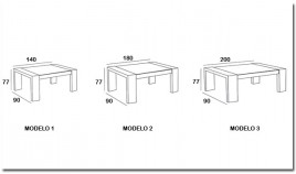 Mesa de Comedor con tapa y patas macizas Ref JI10010
