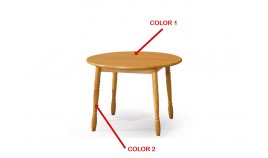 Mesa de Comedor redonda Extensible fabricada en madera de Pino Ref JI10013