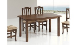 Mesa de Comedor fija fabricada en madera de Pino Ref JI10016