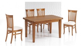 Mesa de Comedor Extensible fabricada en madera de Pino Ref MCJI10019