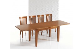 Mesa de Comedor Extensible fabricada en madera de Pino Ref MCJI10019