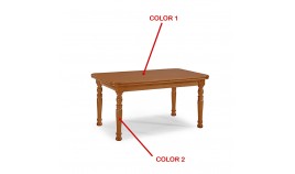 Mesa de Comedor Extensible fabricada en madera de Pino con patas torneadas Ref JI10021