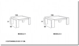 Mesa de Comedor Extensible de estilo Provenzal fabricada en madera de Pino Ref JI10024