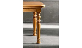 Mesa de Comedor Extensible fabricada en madera de Pino con patas torneadas Ref JI10021