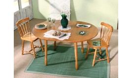 Mesa de Comedor redonda Extensible fabricada en madera de Pino Ref JI10013