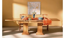 Mesa de Comedor Extensible de estilo Provenzal fabricada en madera de Pino Ref JI10024