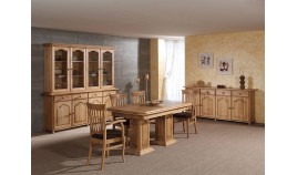 Mesa de Comedor Extensible de estilo Provenzal fabricada en madera de Pino Ref JI10024