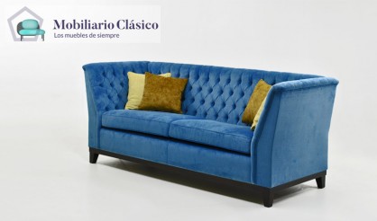 Sofá Clásico con acabado capitoné disponible en 4, 3 y 2 Plazas Ref MCPT11000