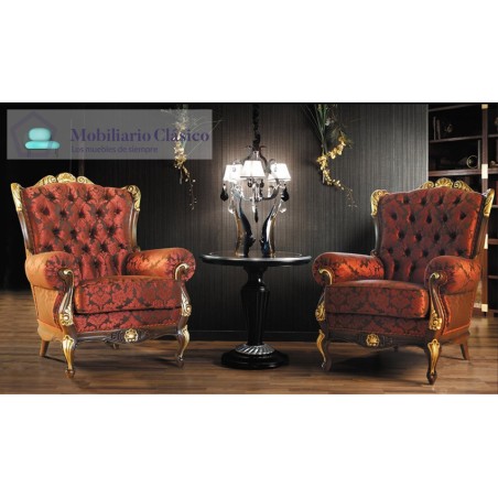 Butaca clásica estilo Napoleón disponible tambien en 3 y 2 Plazas Ref MCPT22100 