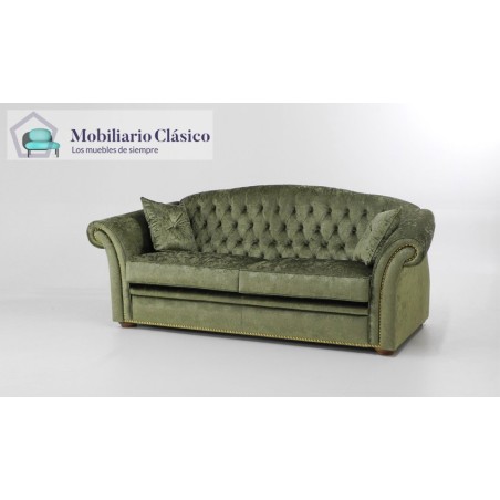 Sofá Clásico con acabado capitoné disponible en 4, 3, 2 y 1 Plazas Ref MCPT23000