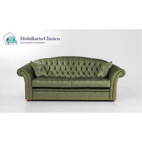 Sofá cama clásico con acabado capitoné disponible en 3, 2 y 1 Plazas Ref MCPT23100