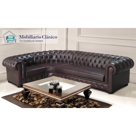 Sofá Rinconera Chester disponible tambien en 3, 2 y 1 Plazas Ref MCPT27200