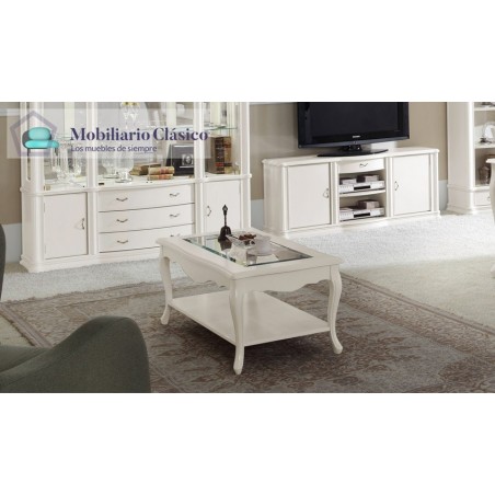 Mesa de Centro Clásica con opción tapa madera Ref MCH10047