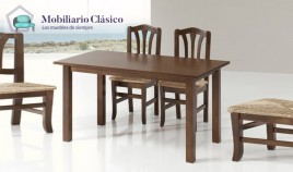 Mesa de Comedor fija fabricada en madera de Pino Ref MCJI10016