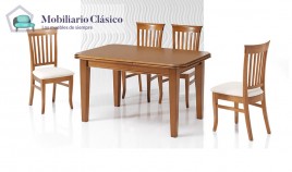 Mesa de Comedor Extensible fabricada en madera de Pino Ref MCJI10019