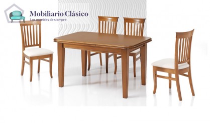 Mesa de Comedor Extensible fabricada en madera de Pino Ref MCJI10019