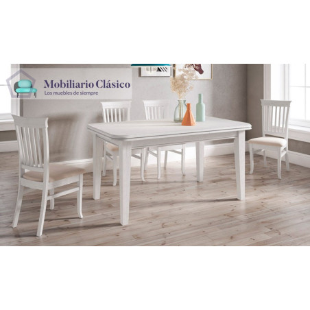 Mesa de Comedor Extensible fabricada en madera de Pino Ref MCJI10020