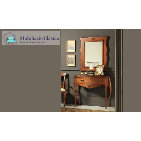 Conjunto recibidor clásico con consola y espejo Ref MCH10006