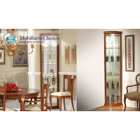 Vitrina rincón Clásica con leds Ref MCH10028