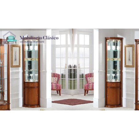 Vitrina rincón Clásica con leds Ref MCH10034