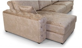PT25100 Sofá chaiselongue clásico con capitoné disponible en 4, 3 y 2 Plazas