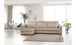 PT25100 Sofá chaiselongue clásico con capitoné disponible en 4, 3 y 2 Plazas