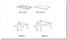 Mesa de Centro Clásica opción tapa cristal Ref H10017