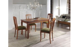 Mesa de Comedor extensible clásica en madera de Haya Ref MCR77000