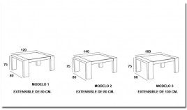 Mesa de Comedor extensible clásica en madera de Haya Ref MCR77000