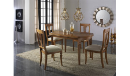 Mesa de Comedor extensible clásica en madera de Haya Ref MCR76000