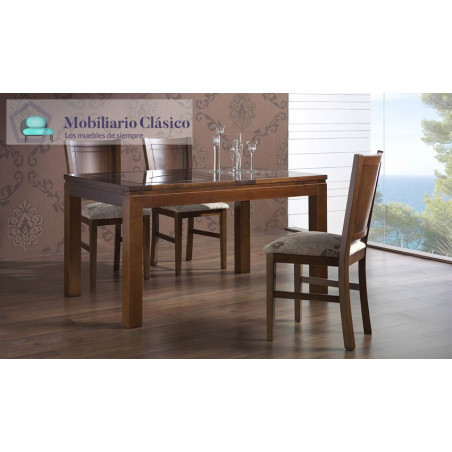 Mesa de Comedor extensible con posibilidad de tapa en madera o cristal Ref MCR74000