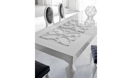 Mesa de Comedor extensible en madera de Haya con tapa cristal o madera Ref MCR45000