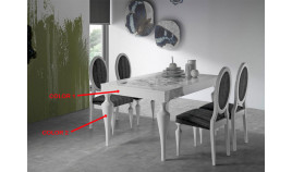 Mesa de Comedor extensible en madera de Haya con tapa cristal o madera Ref MCR45000