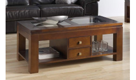 Mesa de centro con posibilidad de tapa en madera o cristal Ref MCR35000