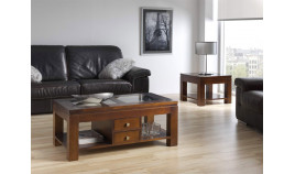 Mesa de centro elevable con posibilidad de tapa en madera o cristal Ref MCR36000