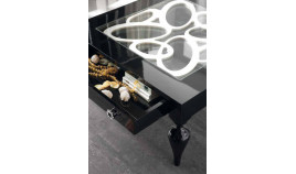 Mesa de centro elevable con posibilidad de tapa en madera o cristal Ref MCR11000