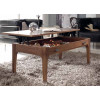 Mesa de centro elevable con posibilidad de tapa en madera o cristal Ref MCR14000