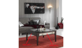 Mesa de centro con posibilidad de tapa en madera o cristal Ref MCR13000